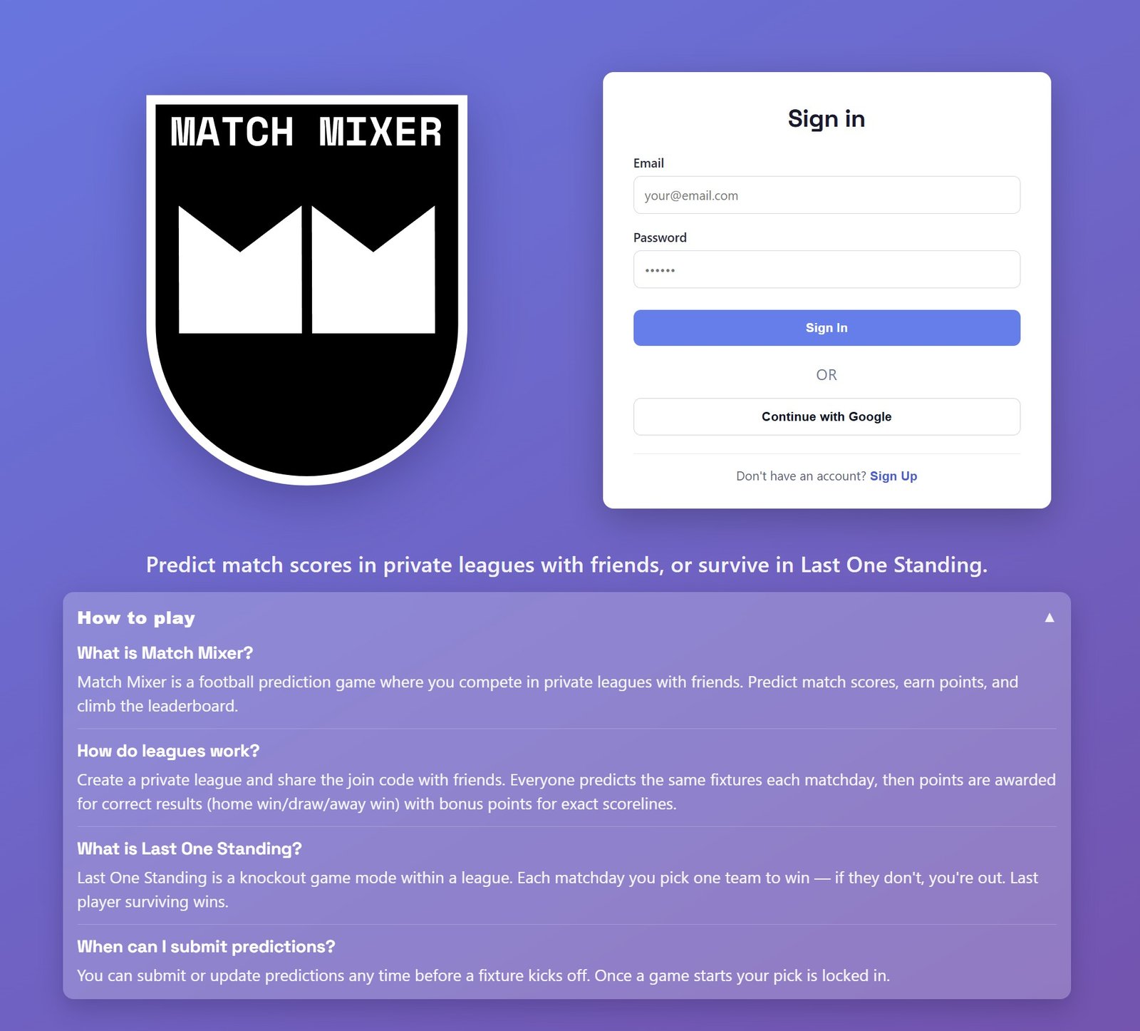 Match Mixer Screenshot